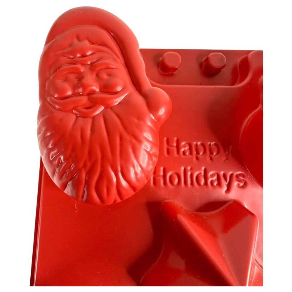 Vintage 1997 JELL-O Jello Jigglers Molds Christmas Shapes Set of 2 Green & R - Picture 6 of 9